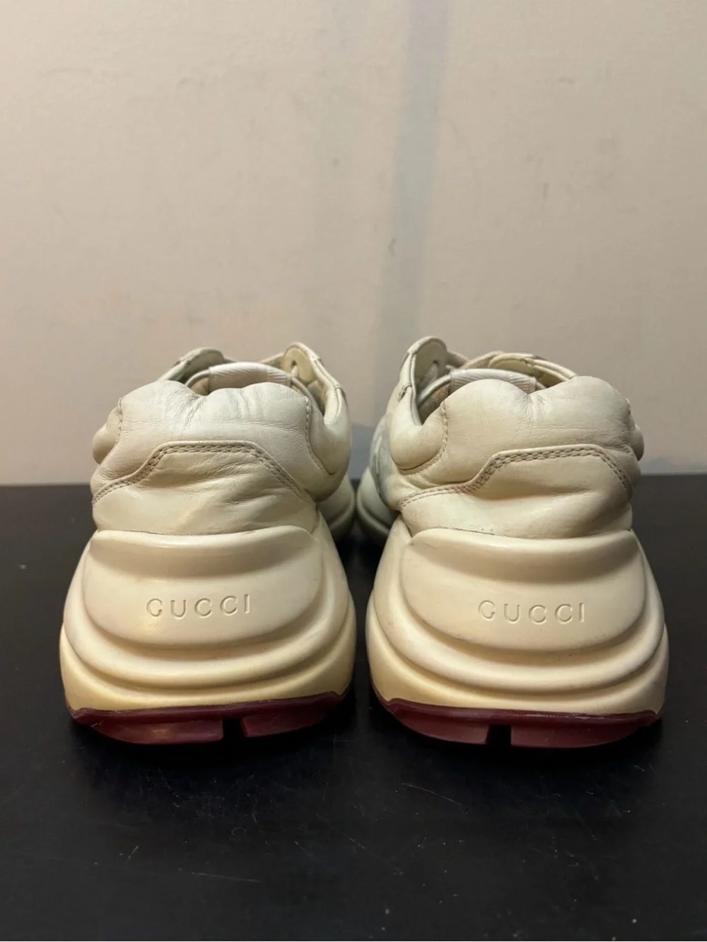 Gucci Rhyton Doraemon Leather Sneakers Beige